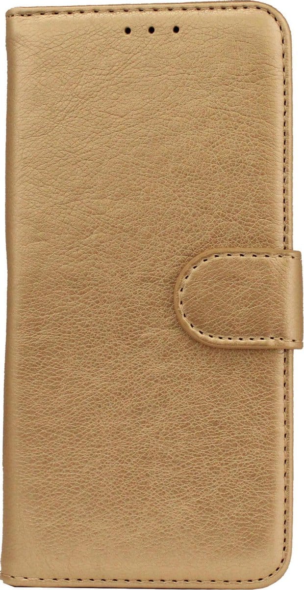 HB Hoesje Geschikt voor Apple iPhone 12 Pro Max - Goud - Luxe Kunstlederen Portemonnee Book Case