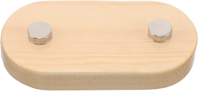 Poppenstandaard Hout - Beeldjeshouder Display - Figuren Presenteren - Gladde Afwerking - 10x4.8x1.5cm - Khaki