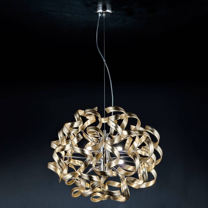 Metallux Goud - hanglamp met bladgoud, 50 cm