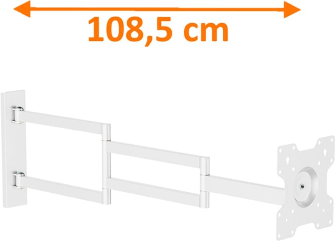 Axis XL 108,5 cm Draai- en Kantelbare TV Beugel Wit