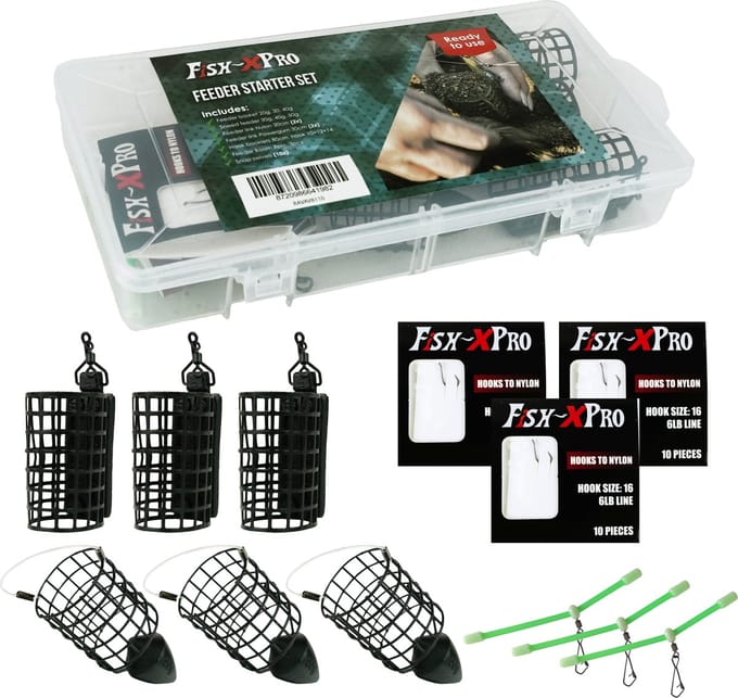 Fish-Xpro Feeder Starter Set - Voerkorven - Afhouders - Feederlinks - Tackle Box