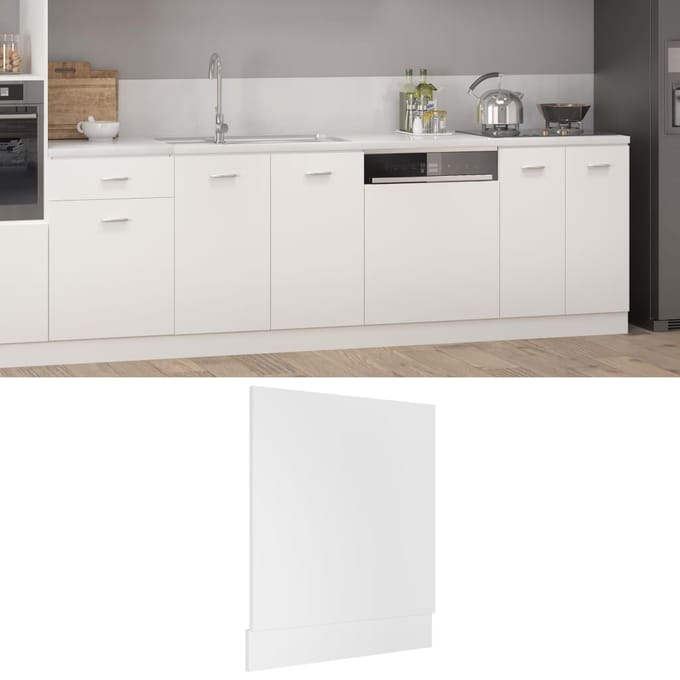 vidaXL - Vaatwasserpaneel - Lyon - 59,5x3x67 - cm - bewerkt - hout - wit