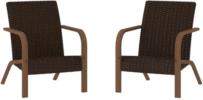 Smartwick-Loungestoel - Bruin - Set van 2