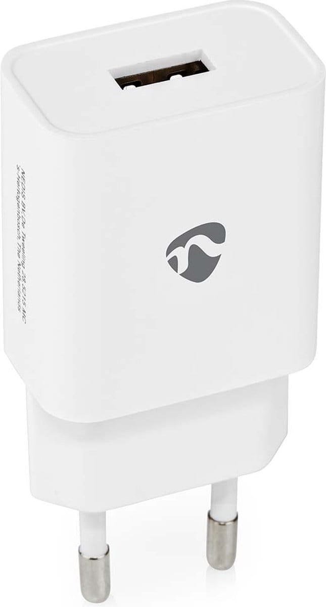 Nedis Oplader - 12 W - 1x 2.4 A - Outputs: 1 - USB-A - Geen Kabel Inbegrepen - Single Voltage Output - Wit