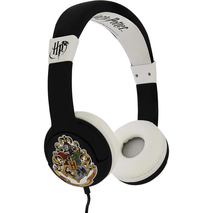 Harry Potter Kinderen/Kinderen Hogwarts Crest On-Ear koptelefoon (Zwart/Wit)