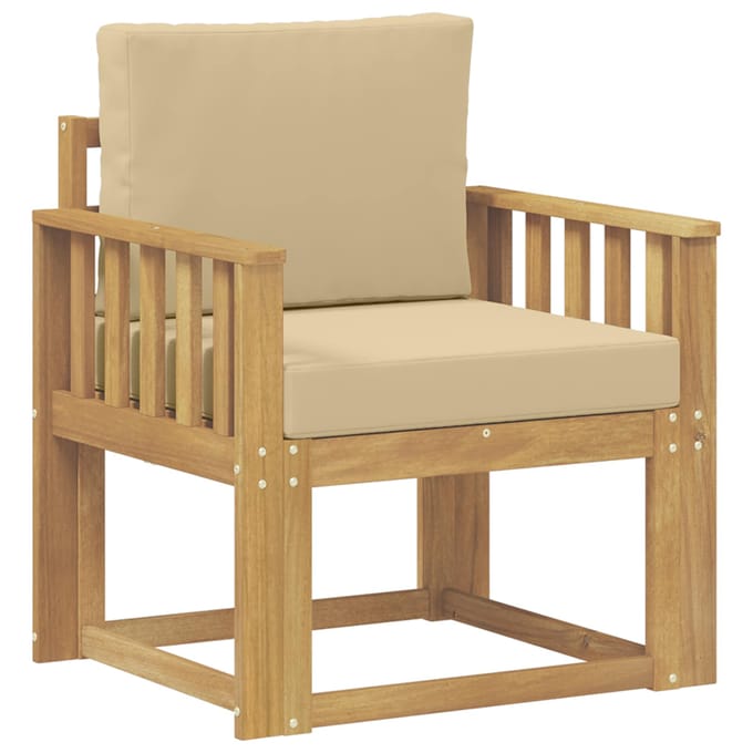 vidaXL - Buitensofa - Polyester - Wit - En - Beige