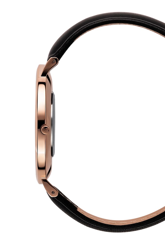Orphelia Violiso OR61909 Horloge - Leer - Zwart - Ø 41 mm