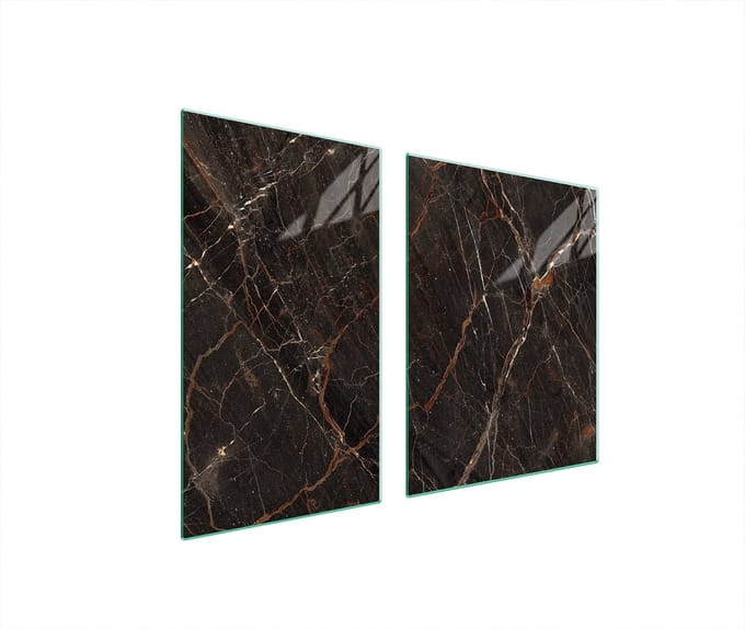 TMK ArtDeko - Snijplank - 100x52 cm - Marmerpatroon - Glas