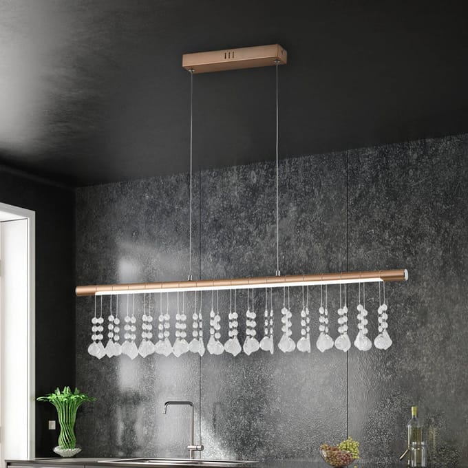 Näve LED hanglamp Nobilis, dimbaar, nikkel satijn