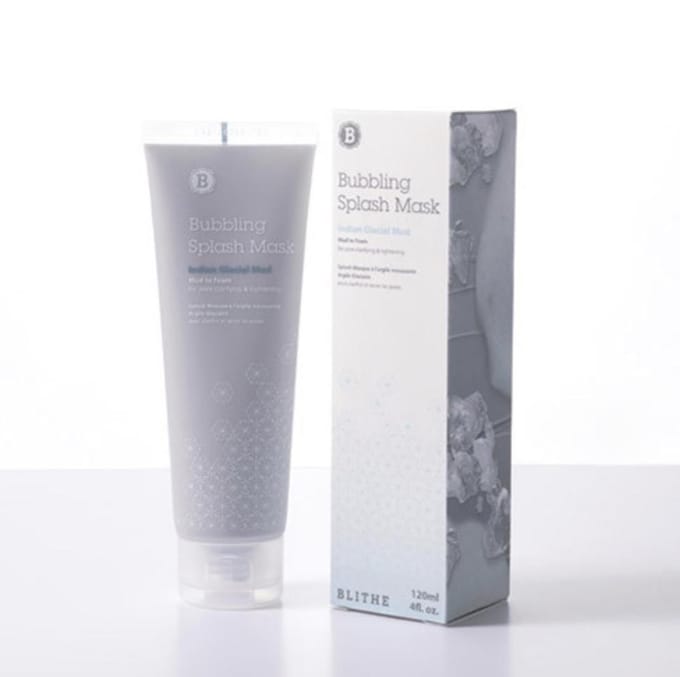 BLITHE Bubbling Splash Mask Indian Gracial Mud 120ml (Mud Mask Pack/Bubble Deep Cleansing)