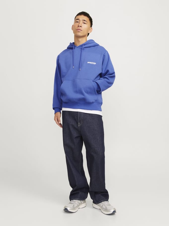 JACK&JONES - JWHUNION PRINT SWEAT HOOD - Jongens - Sweaters