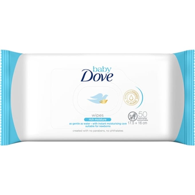 Dove babydoekjes - 50 stuks