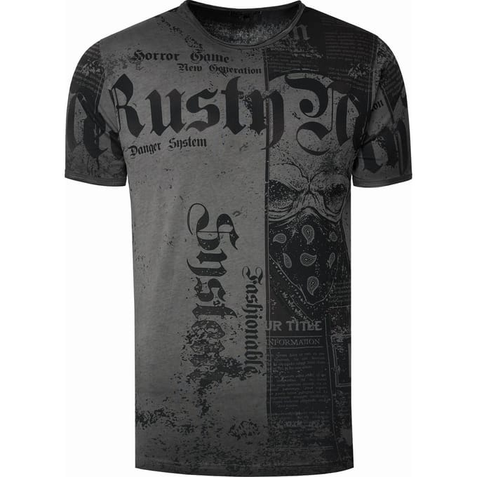 T-shirt met American-Skull Westside Gang Banger-print
