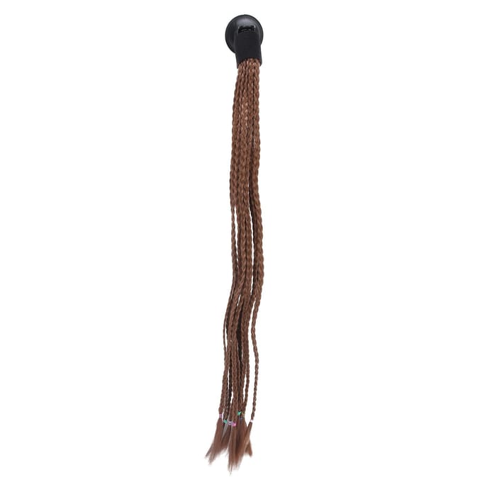 Kleurrijke Stijlvolle Motorhelm Paardenstaart Helm Dreadlocks Vlechten met Zuignap Brown brown