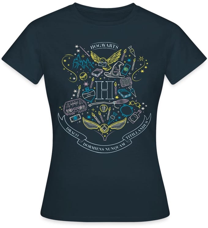 Harry Potter Hogwarts onderdelen T-Shirt Dames