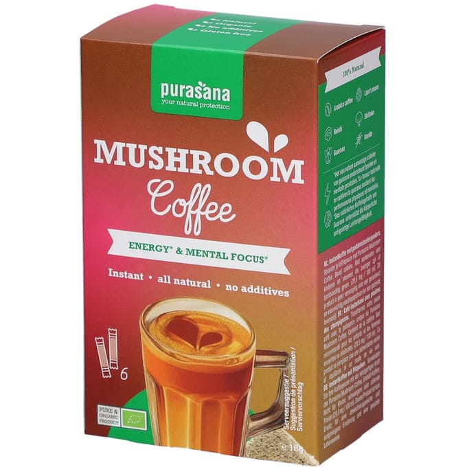 Purasana Coffee Mushroom BIO - 6 x 3 gr
