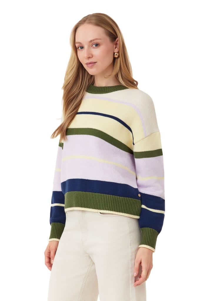 Scotch & Soda Crew Neck Pullover Garden Green Mix Taglia: M | Maglioni a maglia Outlet | Donna | Verde