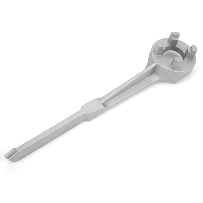 Oliedrum Dopmoersleutel Aluminium voor Openen Deksel van 10 15 20 30 55 Gallon Standaard Plug white