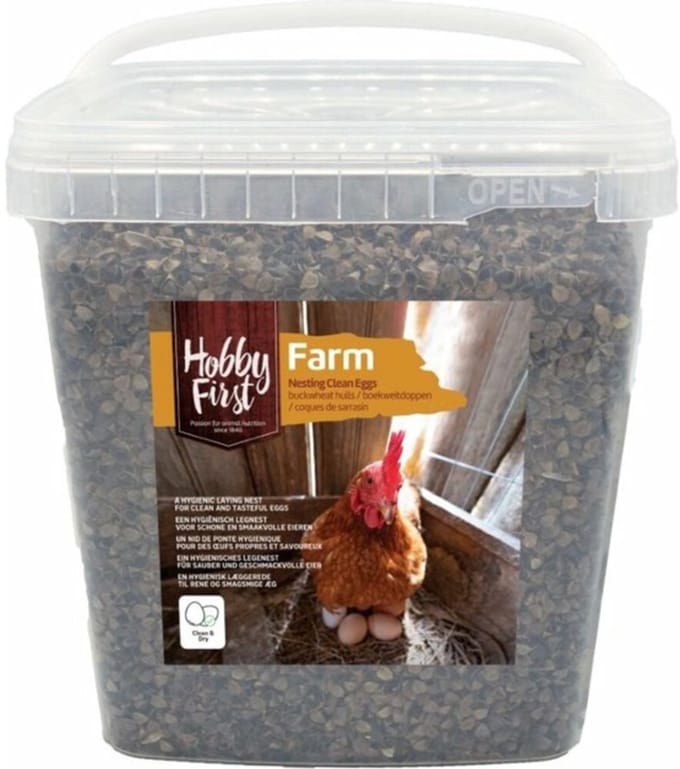 HobbyFirst Farm Nesting Boekweitdoppen - 6 x 5 liter - Voordeelverpakking