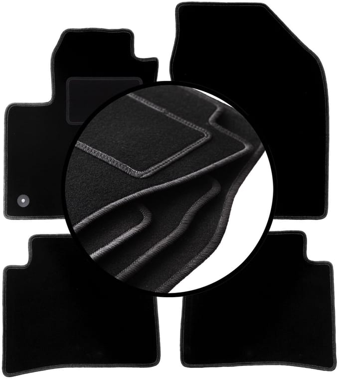 Complete set veloursmatten voor: Toyota Prius IV hatchback (2017-)