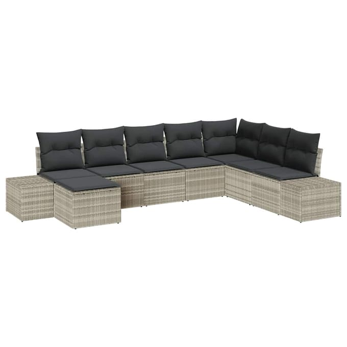vidaXL Tuin Sofa Set 8 st poly rattan