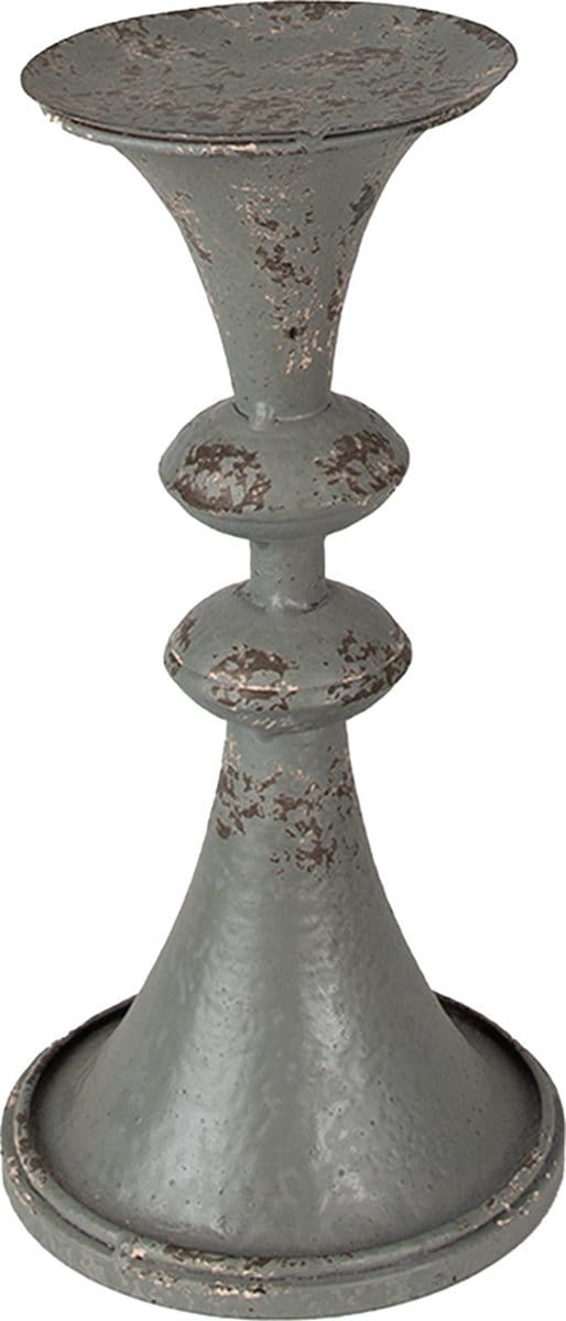 Clayre & Eef Kandelaar 26 cm Grijs Metaal