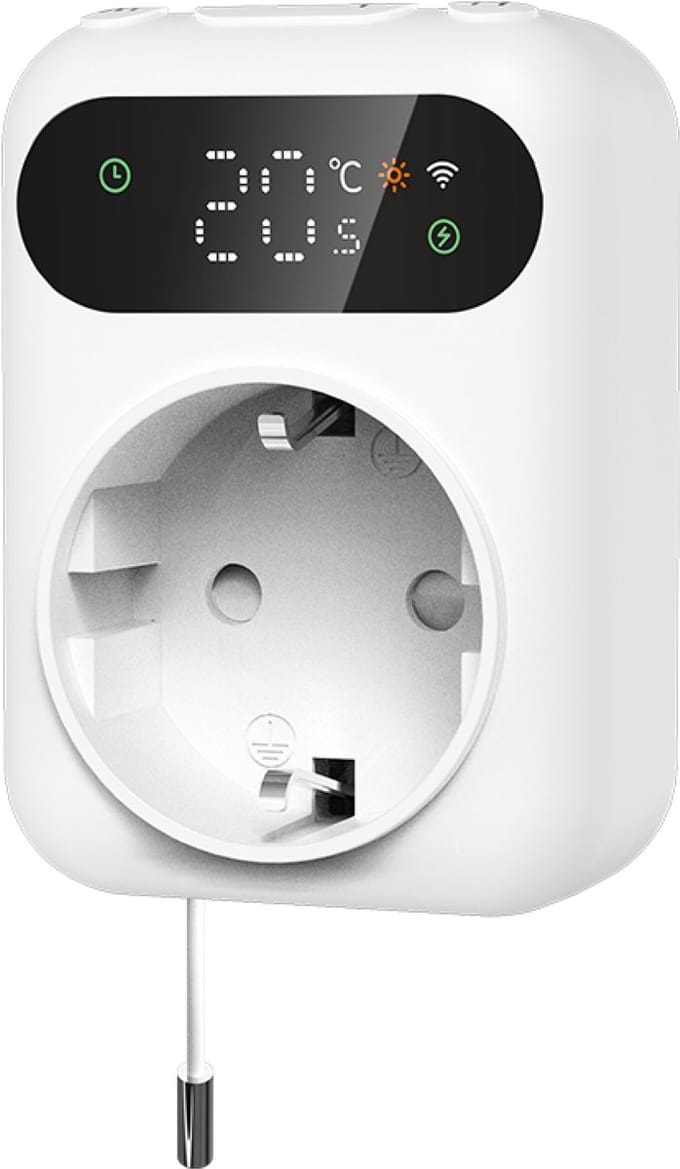 Könighaus Smart LED Thermostaat Stopcontact met Wifi & Temperatuursensor