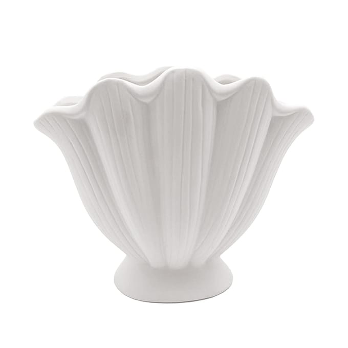 Vase en céramique coquillage, fleurs séchées, vases faits à la main pour la décoration de la maison gray