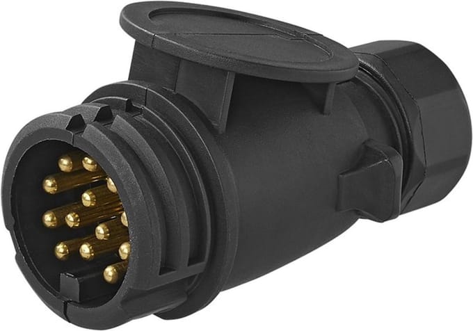 ProPlus 13-polige stekker - Jaeger type - PVC - direct plug-in - zwart