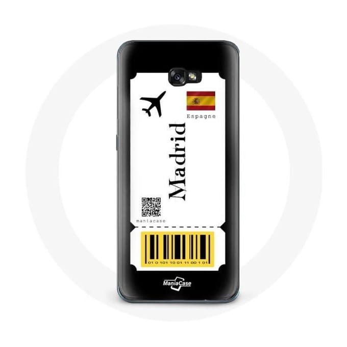 Case voor Samsung Galaxy A5 2016 Vliegticket Madrid Spanje
