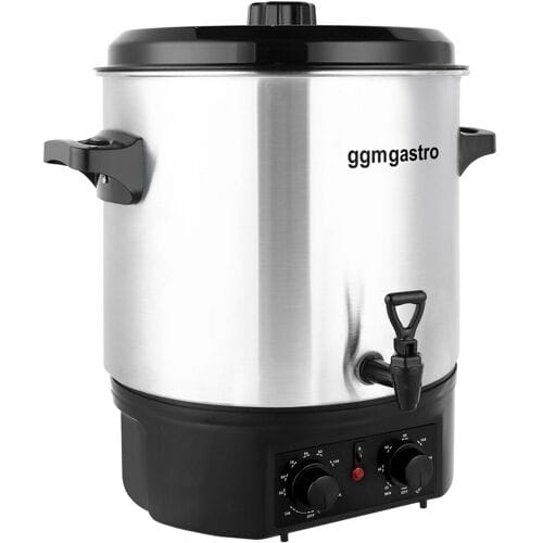 GGM Gastro Wasser- & Glühweinkocher - 27 Liter - 2 kW - Edelstahl - mit Ablasshahn & Timer