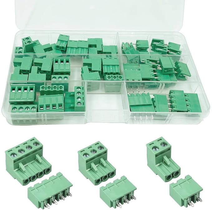 25 Paar 5,08 mm Pitch 2/3/4-polige Schroefaansluiting voor Printplaat - Insteekbare Terminal Blokken