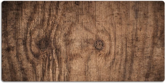 Tulup Bureau Onderlegger - Oud Hout Onderlegger Bureau - 120 x 60 cm - Bruin Computer Mat - Onderlegger Bureau - Slaapkamer Decoraties - Computer Mat