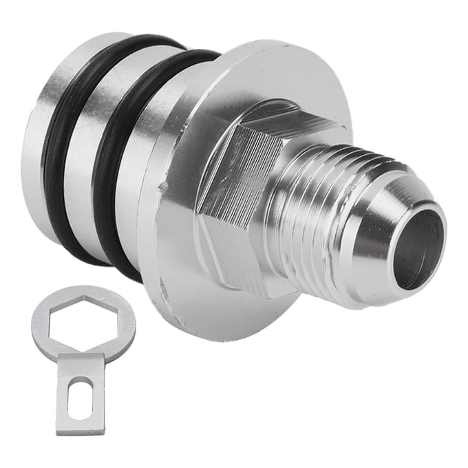10AN Plug Adapter Ontluchtingsfitting Billet Aluminium met Sleutel Vervanging voor Honda gray