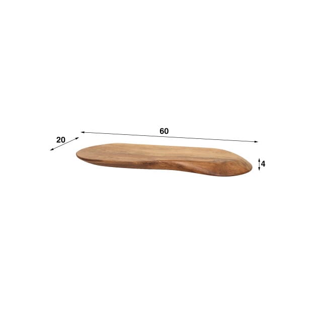 Hoyz Collection - Wandplank 60cm Organic - Massief Acacia - 60cm