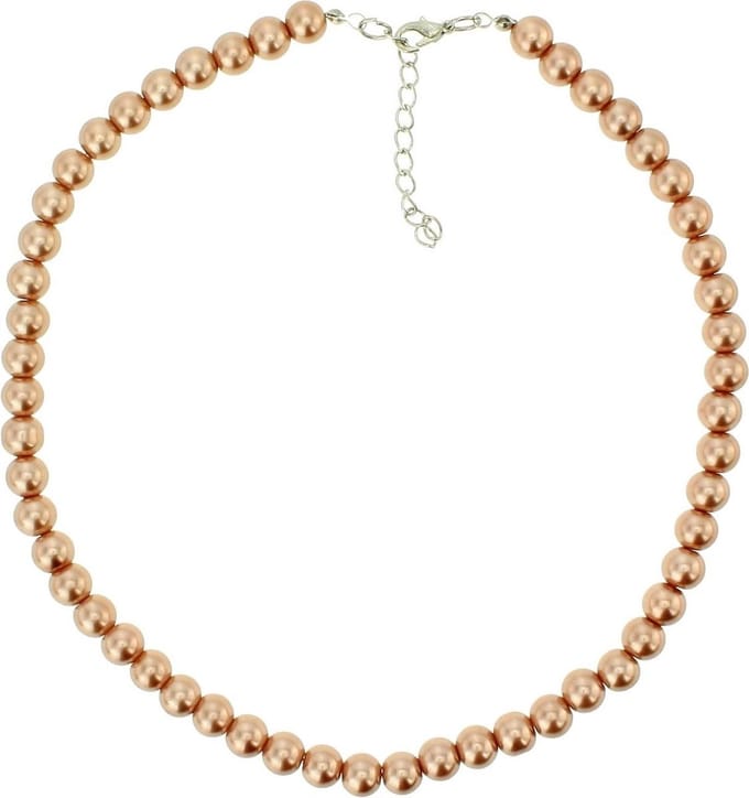 Behave - Parel Ketting Bruin - 43 cm