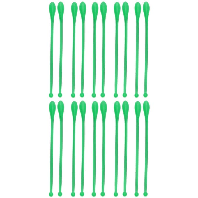 20 STUKS Dubbelzijdige Medicijnlepel Mini Plastic Monstername Medicijnlepels voor Laboratorium green