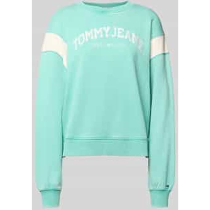 Tommy Hilfiger Boxy Varsity Crew Tropical Tide Taglia: M | Maglioni a maglia Outlet | Donna