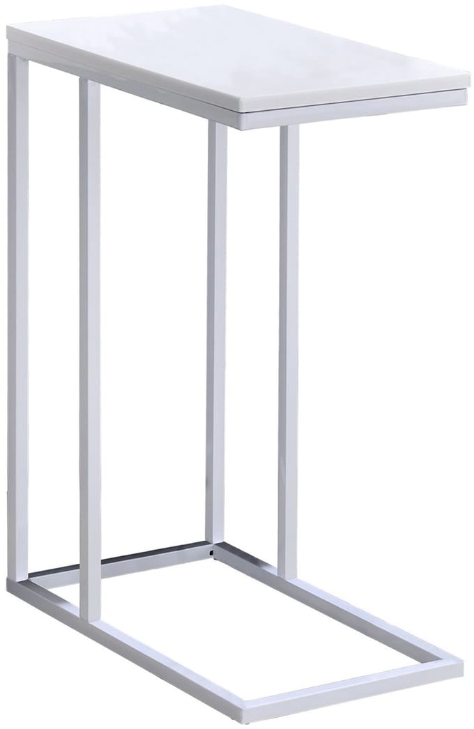 Bijzettafel DEBORA, rechthoekig, wit