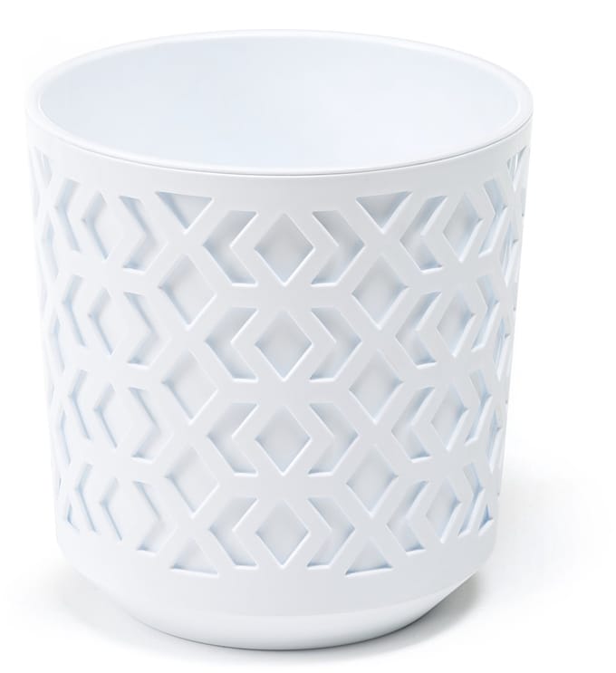 Lamela AZTEK Pot 14cm Wit + Wit - Modern Design