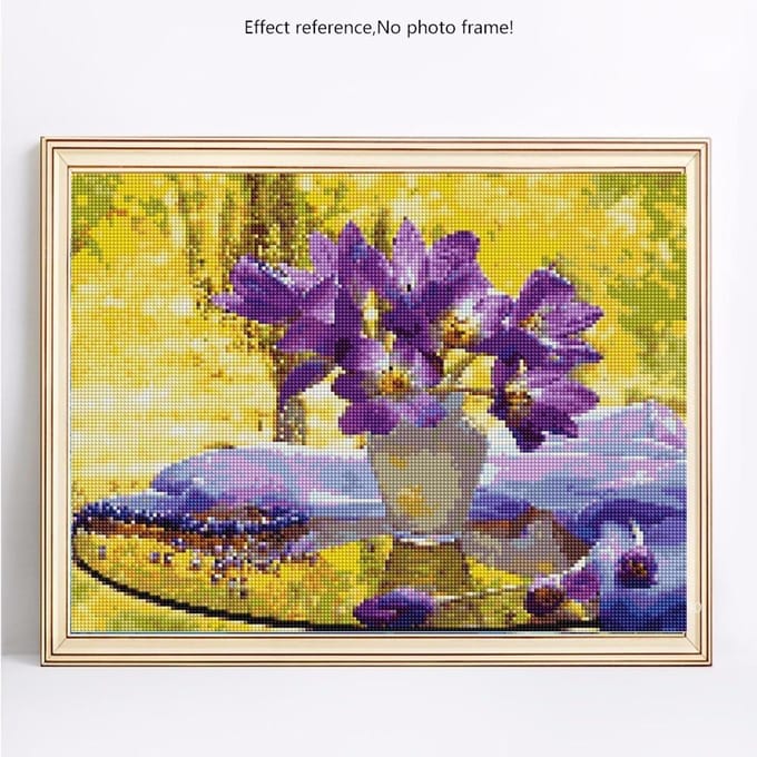 Diamant broderie plein affichage fleurs strass peintures vente diamant 20X30 yellow