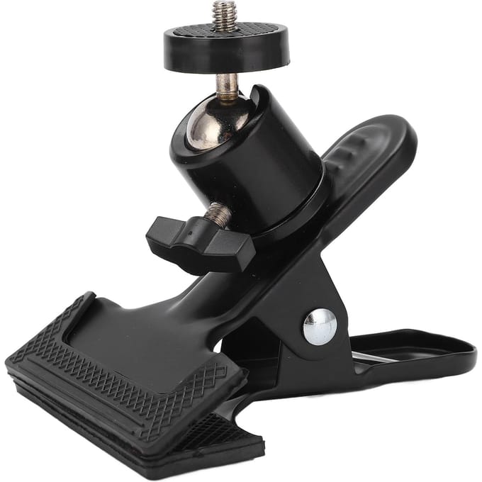 Statief Camera Klem Houder met 360 graden Draaibare Kogelkop Klem voor Actiecamera black