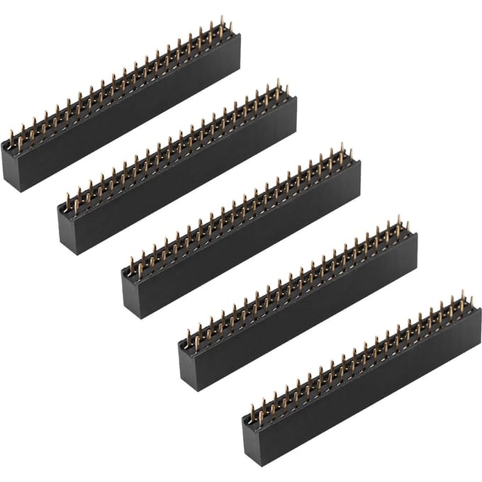 5 stuks 2 x 20 pinnen 2,54 m pitch vrouwelijke dubbele rij korte pinheaders voor Raspberry Pi