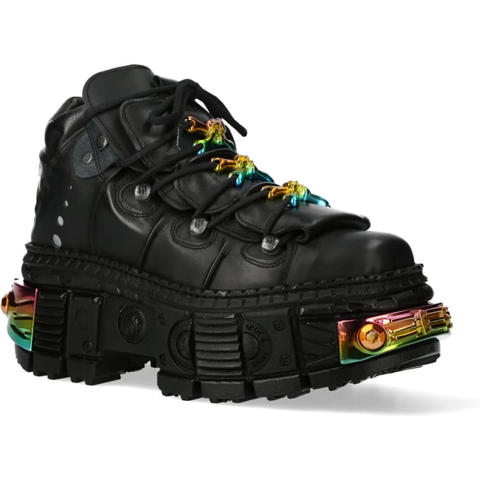 New Rock Platform leren enkellaarzen-WALL106-S23