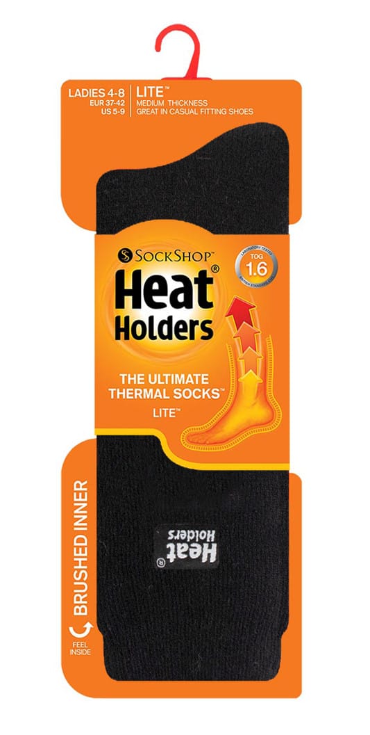 Heat Holders - Lite 3 paar thermo damessokken - Zwart