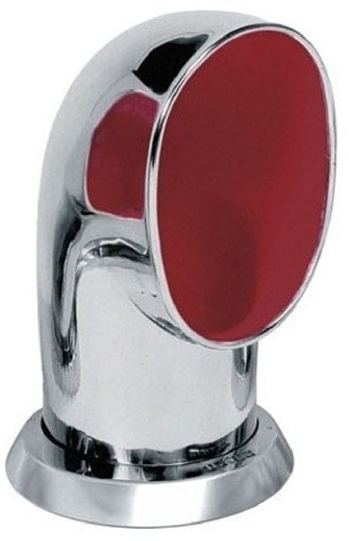 Vetus ventilatorkap TOM316R, RVS, rode binnenkant