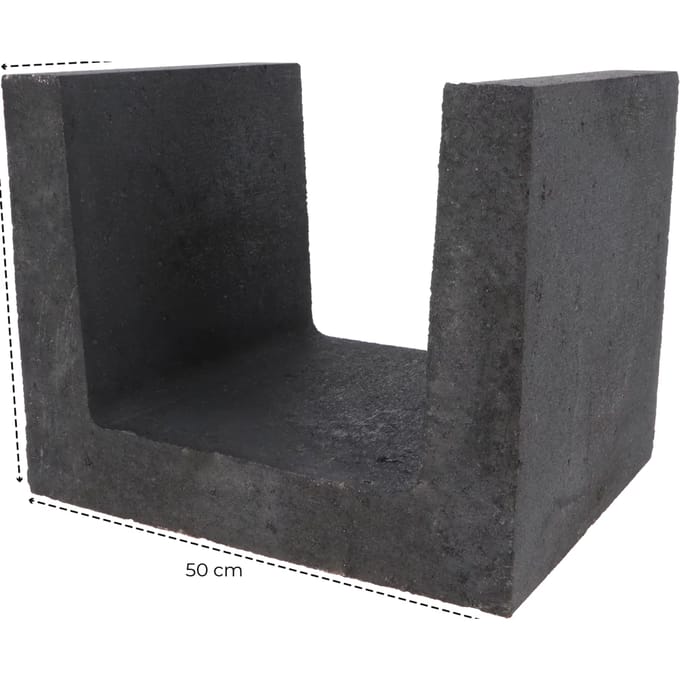 (H) U-element 40x50x40 Antraciet