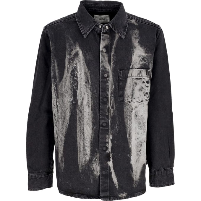 Shirt Long Sleeve Denim Shirt Black Denim