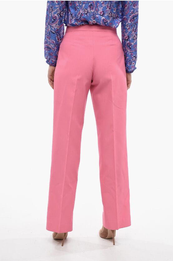 Geplooide MIAMI Wide-Fit Broek in Roze