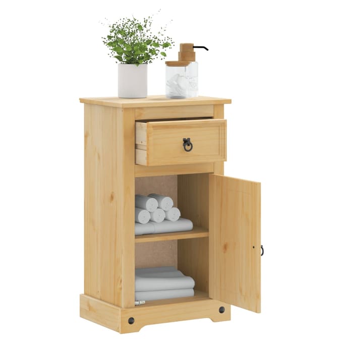 vidaXL - Badkamerkast - Corona - 45x33x80 - cm - massief - grenenhout
